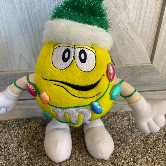 2003 Christmas Yellow Peanut M and M Plush Doll by Galerie 11” - Picture 7 of 8
